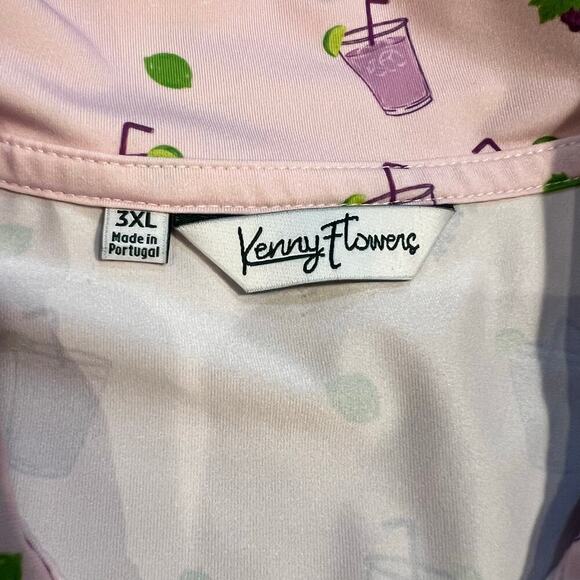 Kenny Flowers X Owen's Mixers The Tropical Transfusion Men Golf Polo Size XXL 3X - Picture 5 of 6